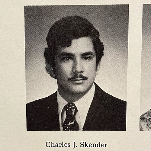 CJ Skender senior portrait from Epitome yearbook