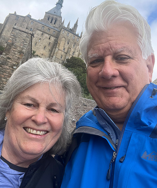 CJ and his wife Mary Anne celebrating his 70th birthday