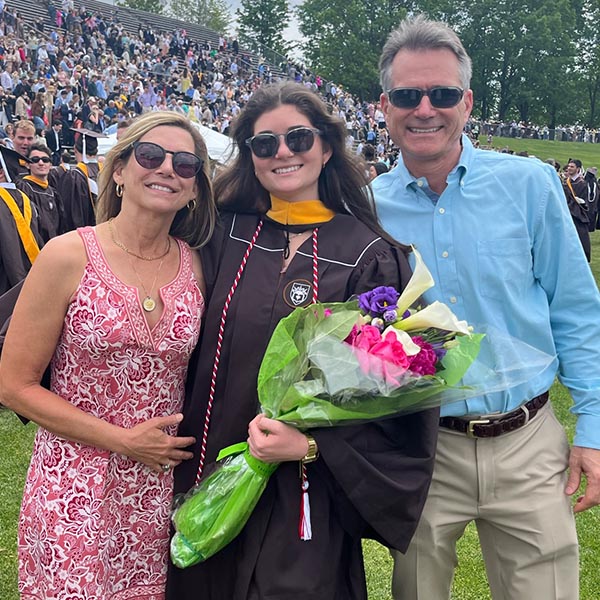 Carson Snyder with her parents