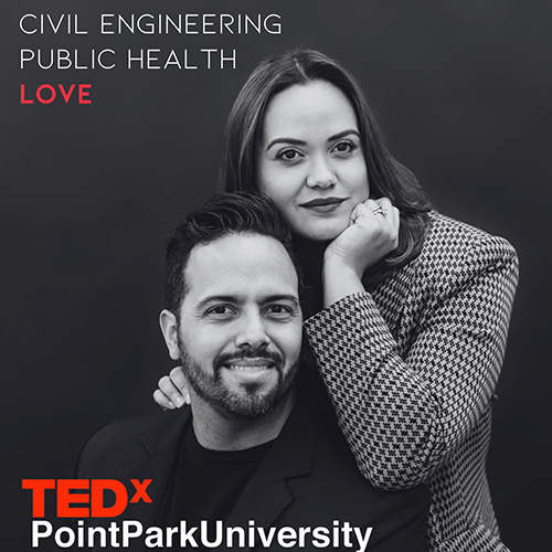 Poster to promote the TEDx Talk with Eddie and his spouse