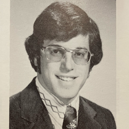 Howard Polsky senior portrait with a 1970s vibe