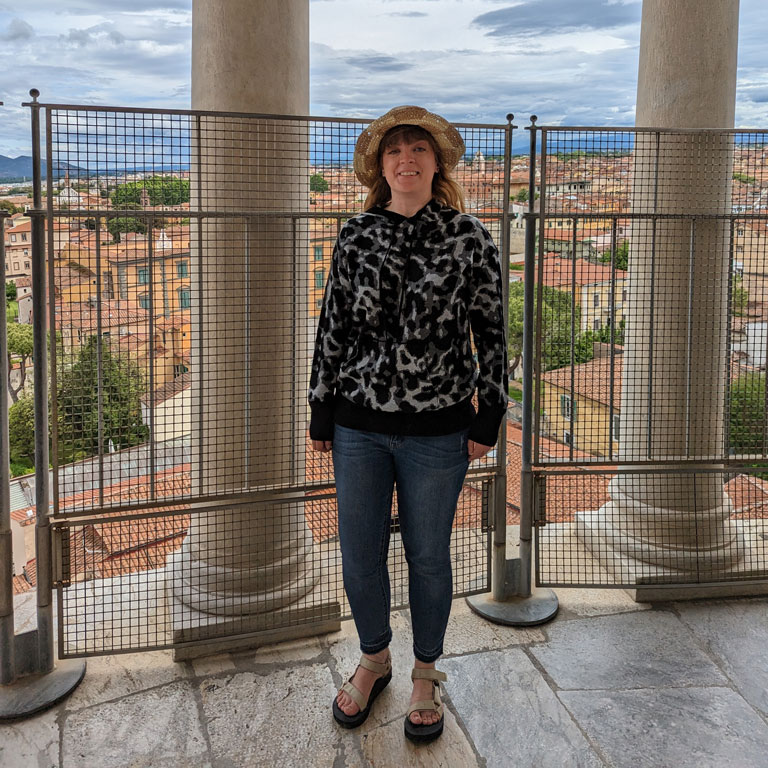 Kristen Deak posing in Italy