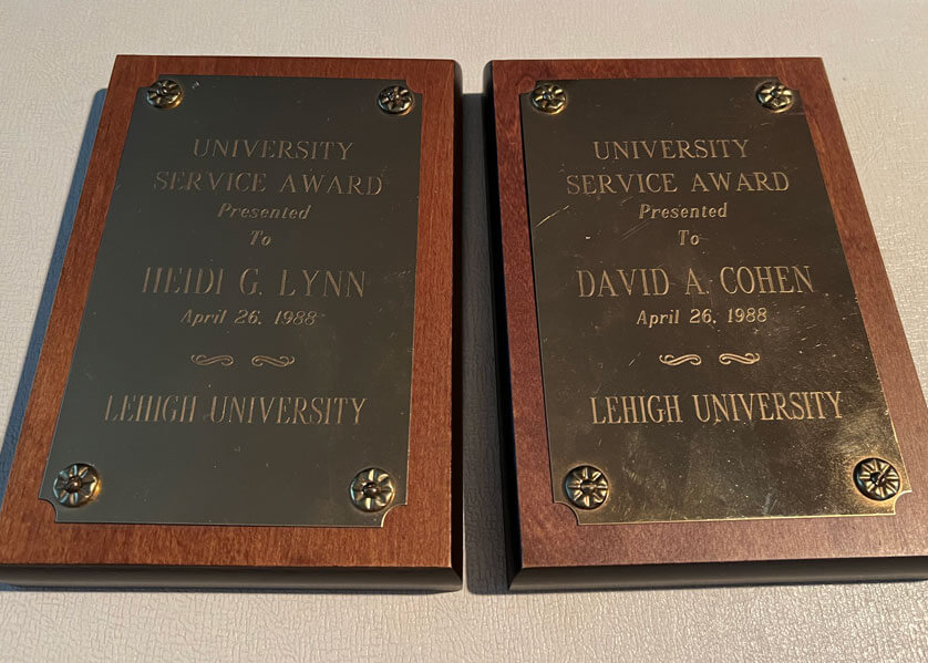 David and Heidi's University Service Awards
