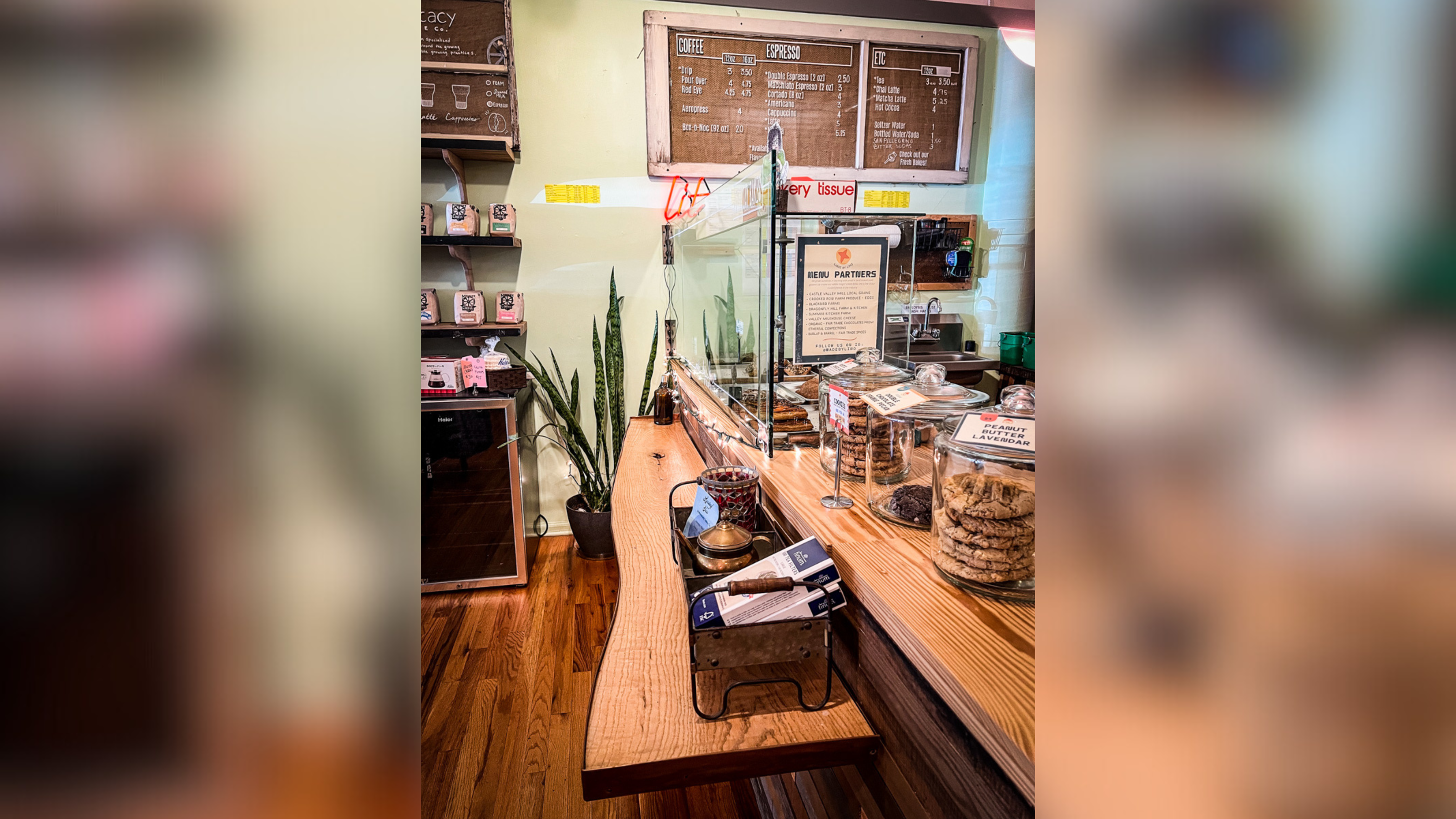 The front counter of Lit Coffee Roastery and Bakeshop in Bethlehem, PA