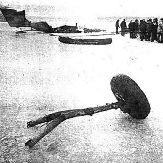 Image of wreckage from crash