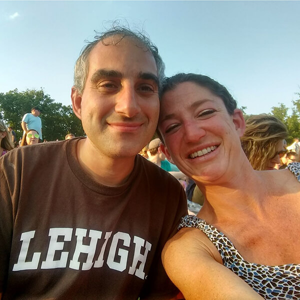 Marc and Ruth Heffes in Lehigh shirt