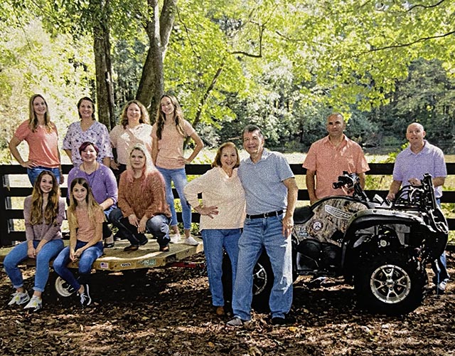 Marty with this children and grandchildren in a family photo