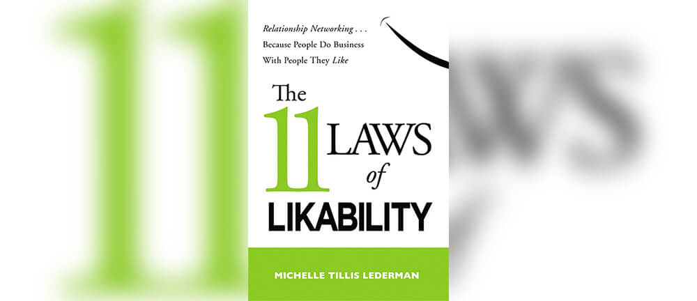 The cover of the book 'The 11 Laws of Likability' by Michelle Tillis Lederman.