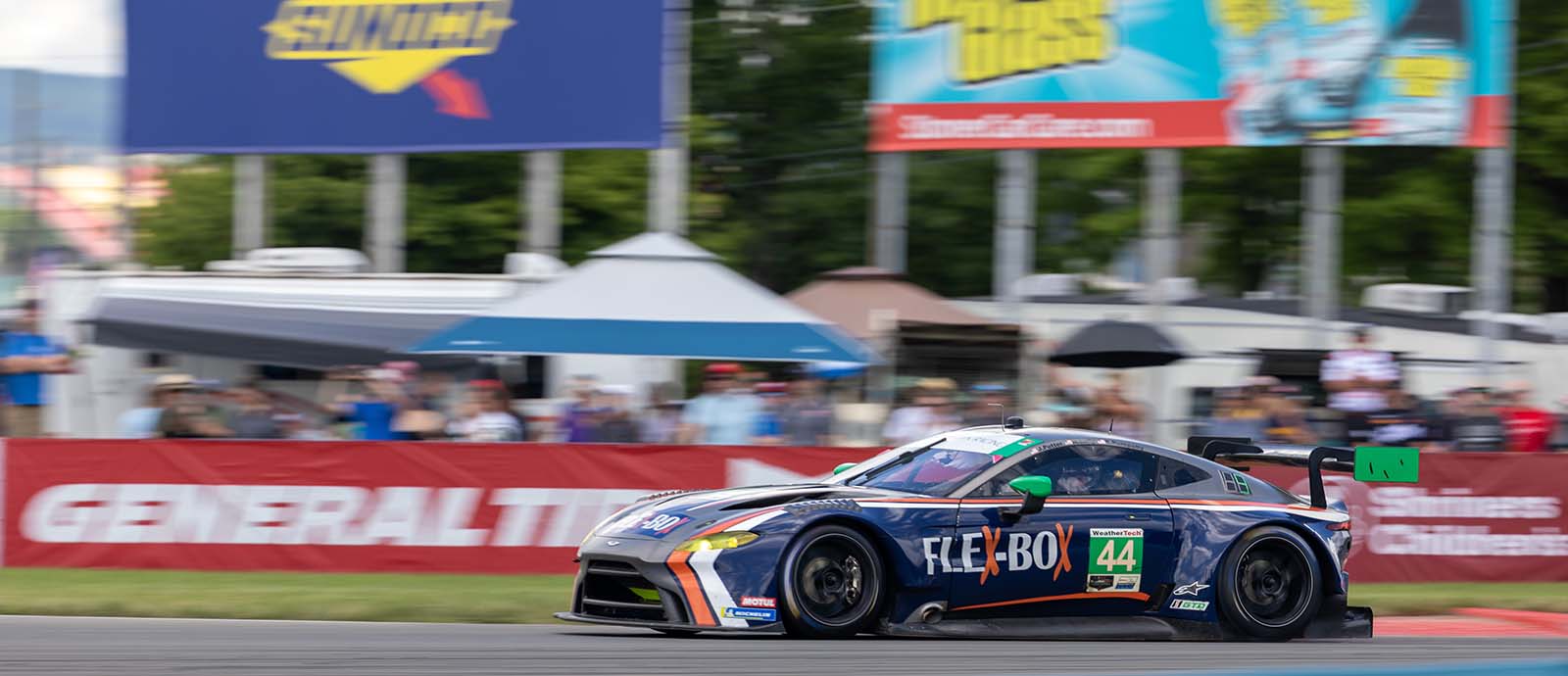 Car speeds on track at 6 Hours at the Glen race