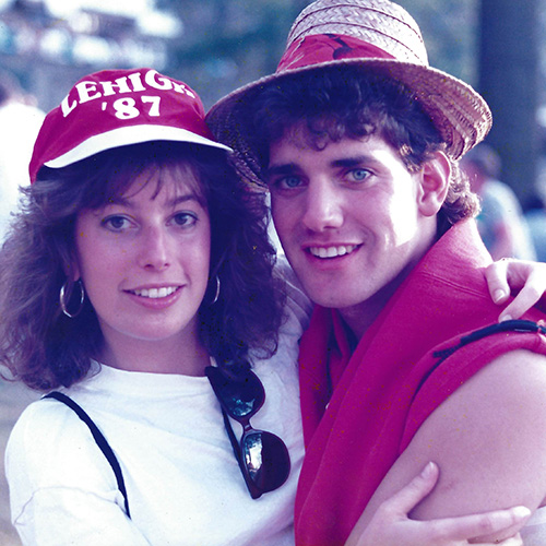 Stu Seltzer and Danielle Zimet at Lehigh in 1987 