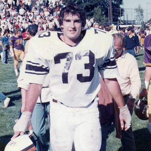 Andy Vandergrift in his Lehigh football uniform