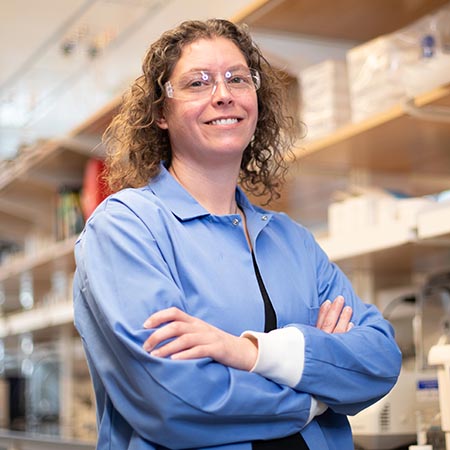 Kelly Schultz in her lab