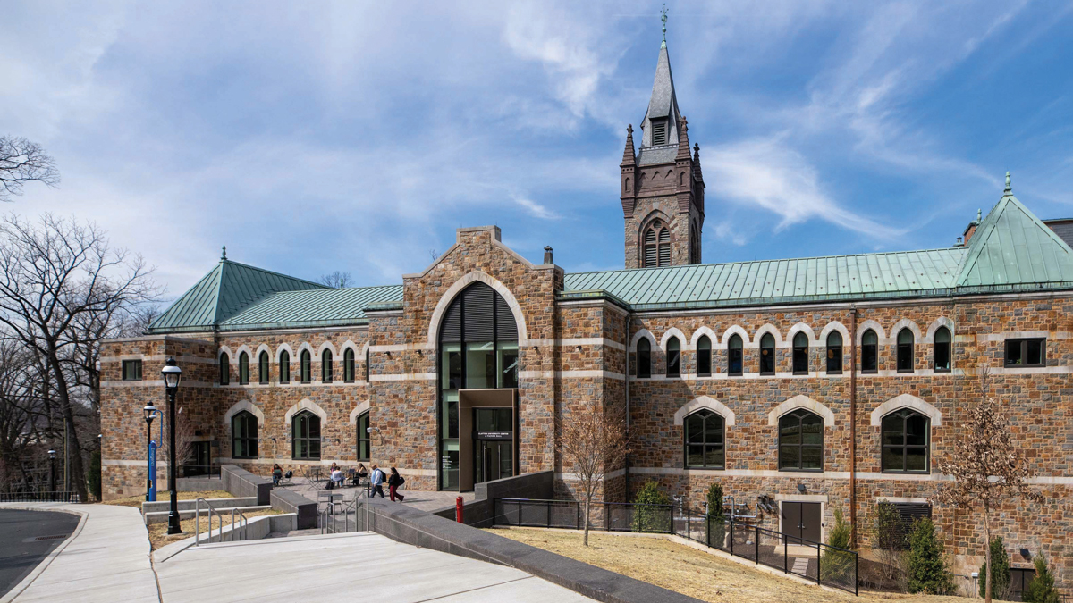 Exterior view of the Clayton University Center rear entrance