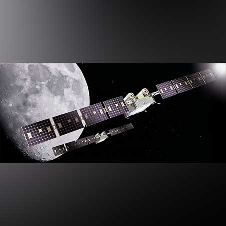 Rendered image of CAPSTONE in space