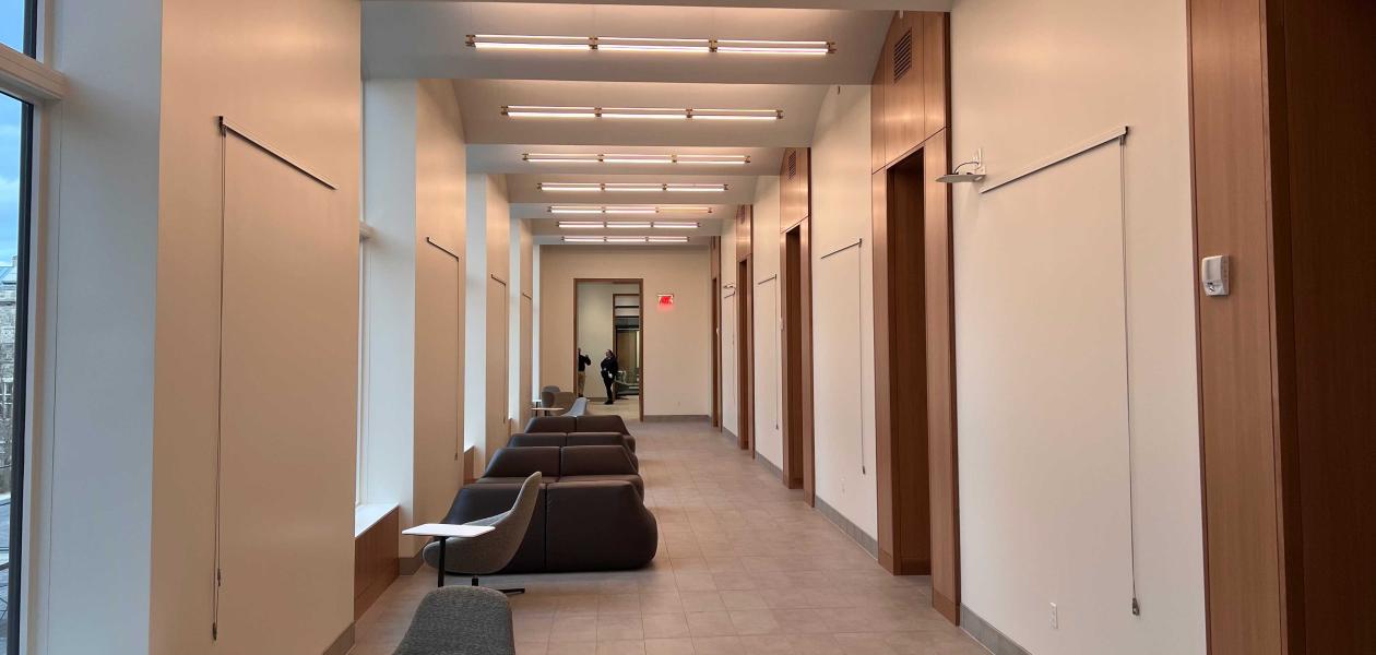 The completed gallery interior