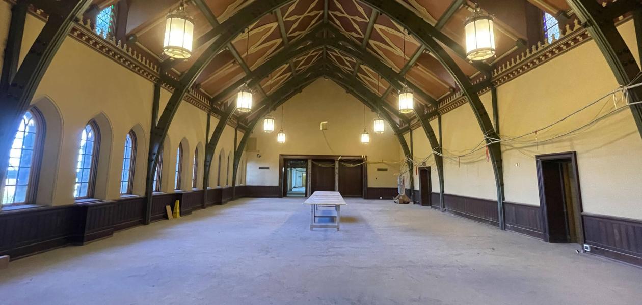 The Great Room during construction