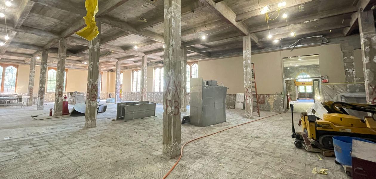 The Lower Eatery during construction