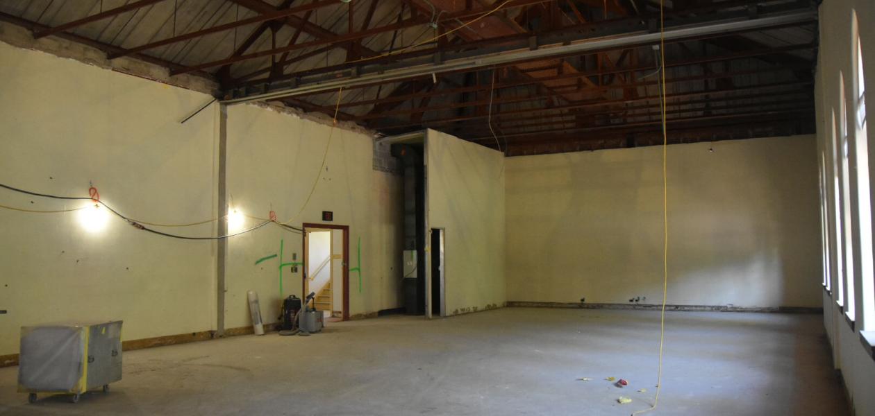 The Pub space while under construction