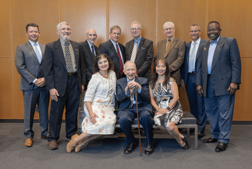 Lehigh University's 2023 Alumni Award Winners pose for an indoor group photo