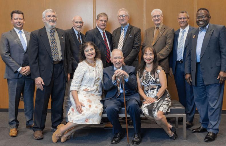 Lehigh University's 2023 Alumni Award Winners pose for an indoor group photo