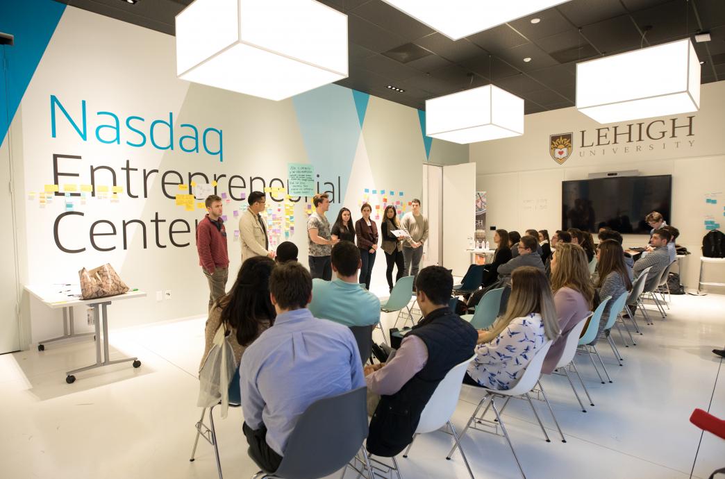 Students working at Lehigh Nasdaq in California