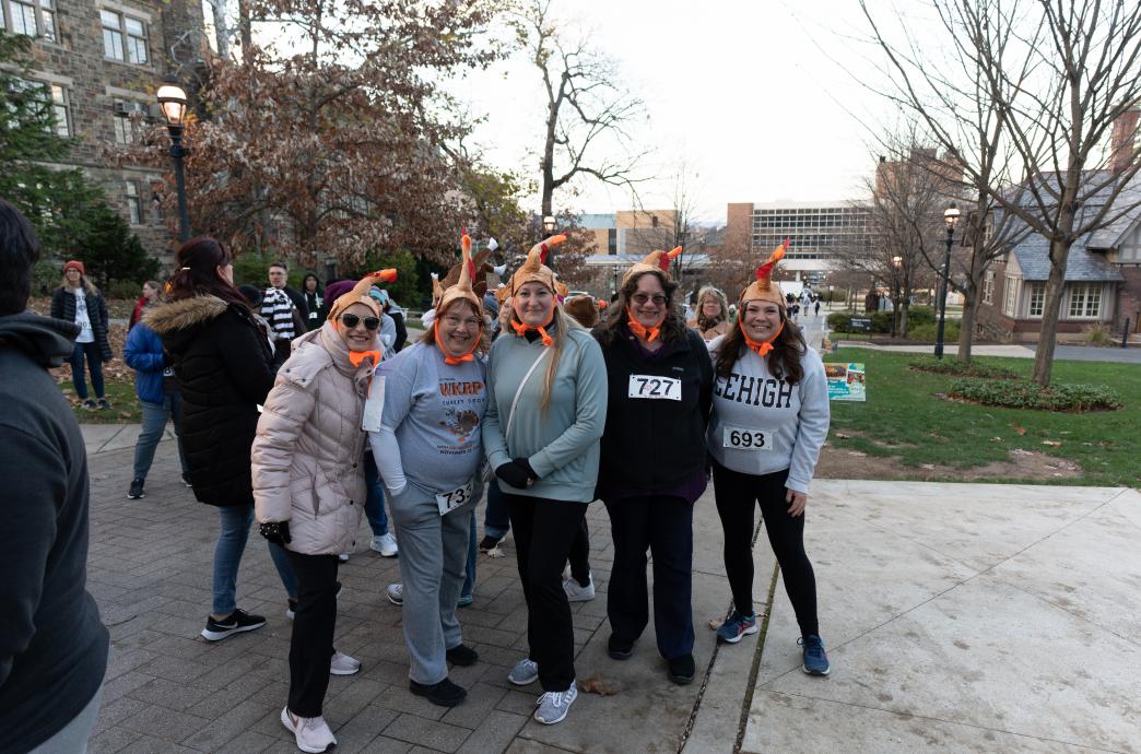Turkey Trot runners posing for a group image