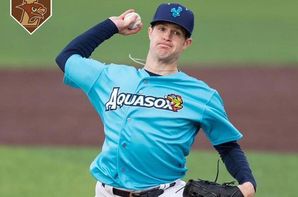 Levi Stoudt about to release a pitch