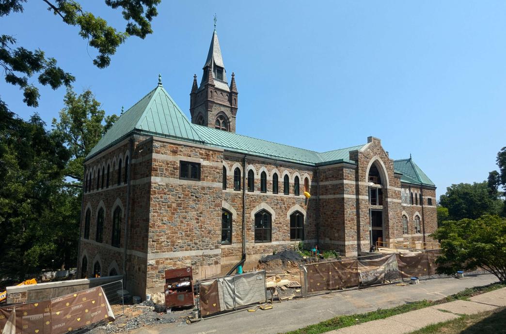 A historic building under construction