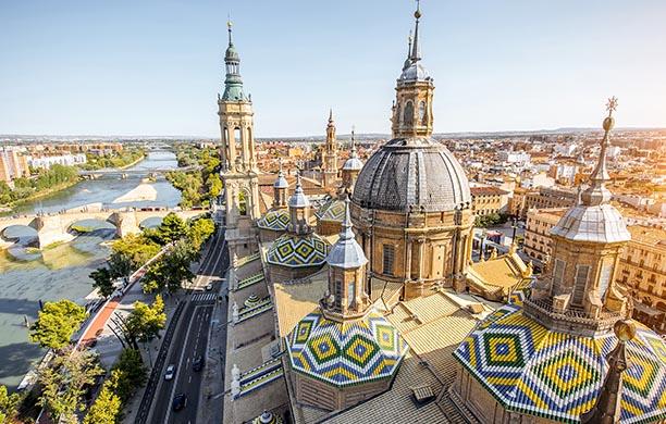 Panorama of a cathedral in Spain