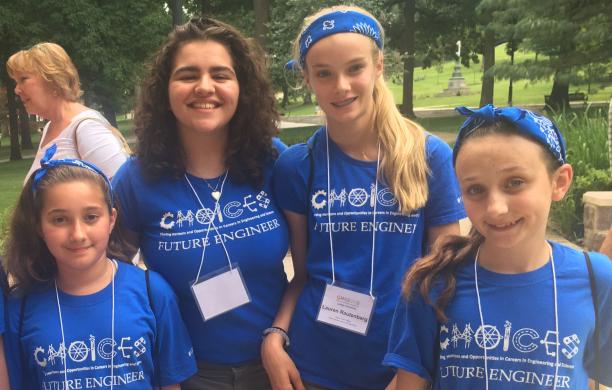 Natalie Maroun, second from left, with 3 girls in CHOICES program