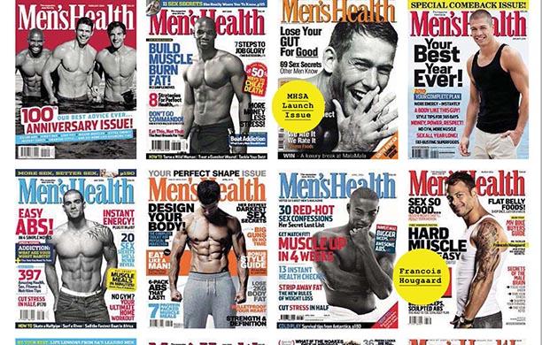 A selection of covers from Men's Health magazine