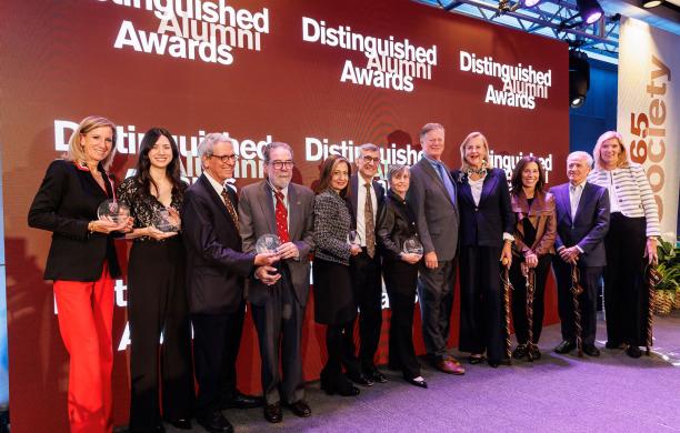 Distinguished Alumni Award winners standing together