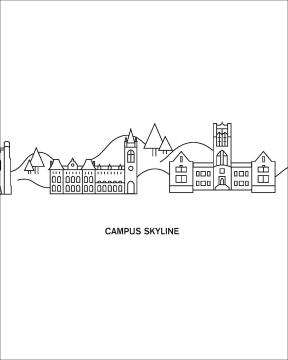 Skyline coloring page preview
