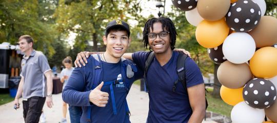 Students spending time during Founder's Weekend