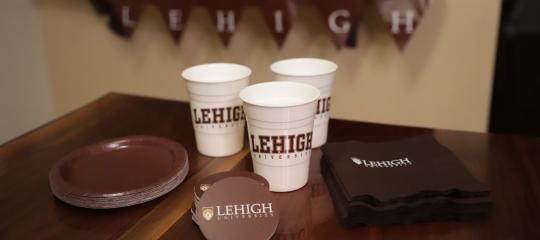 Lehigh Party Pack resting on a wooden table