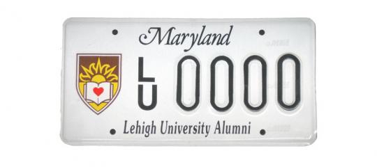 Maryland license plate example