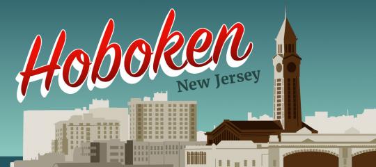 Illustration of Hoboken Terminal, Hoboken, New Jersey
