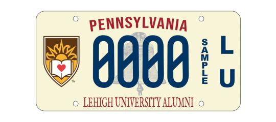 Pennsylvania license plate example